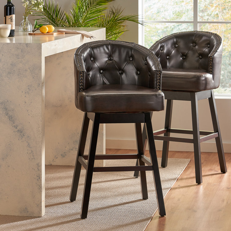 Alcott Hill® Farmington Swivel 30.25" Bar Stool & Reviews Wayfair